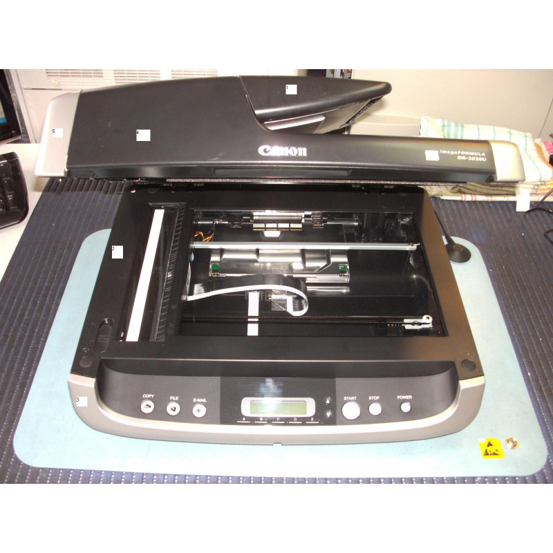 Scannercover inkl. Glasscheibe für Canon DR-2020U